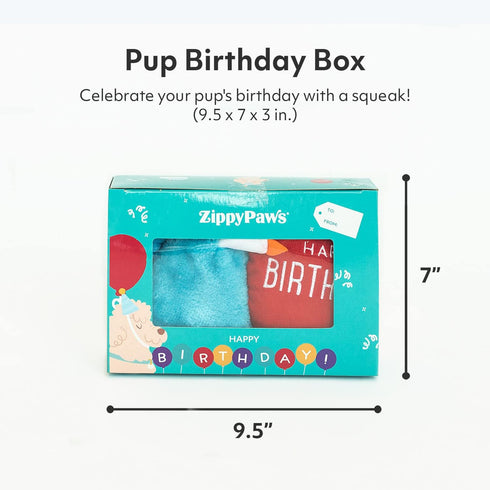 ZippyPaws Birthday Box - Birthday Gift for Dogs, Squeaky Toy Set, Colorful Squeaky Dog and Puppy Toys, and Precious Doggy Plushies - 3 Toys...