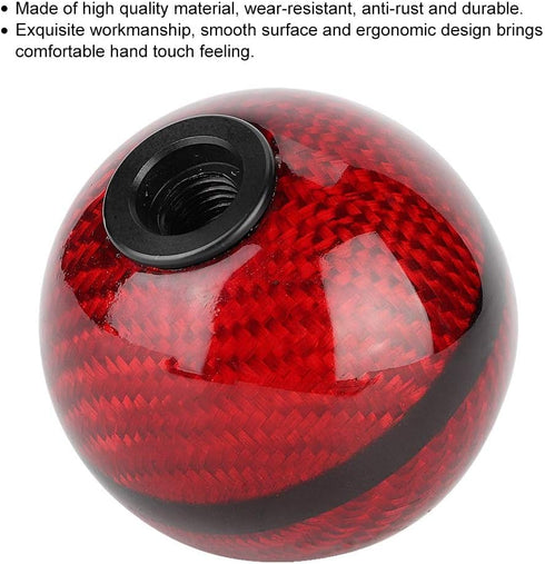 Car Gear Shift Knob,6 Speed Car Gear Shift Knob Head Shifter Lever Carbon Fiber Type compatible with Universal Car...