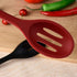 Silicone Nonstick Slotted Spoons Set 2,High Heat Resistant, Hygienic Design Cooking Baking Spoons Set for Cooking Stirring, Mixing and Serving,Red...