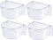 Lot of 4 Bird Cage Clear Plastic Seed Water Feeder Cups...