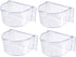 Lot of 4 Bird Cage Clear Plastic Seed Water Feeder Cups...