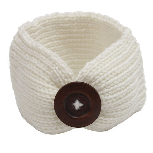 QandSweet Baby Turban Head Wrap Headbands Girl Knitting Button Hairbands...
