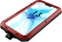 Heavy Duty Case for iPhone, Full Body Dustproof Dropproof Aluminum Alloy Case with Silicone Built-in Screen Protector (Red, for iPhone 13 pro max)...