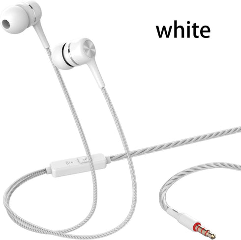Heavy bass Earphone Color Call with Mic Stereo Earbud Headphones Mixed Colors (Black + White + Pink + Green 8 Pairs)...