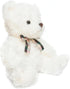 Fluffy White Teddy Bear Stuffed Animals Plush Toys with lattice Tie for Kids Babies Birthday Bedtime, 12 inches...