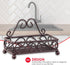 Decorative Sponge Holder for Kitchen Sink by Home Design | Scroll Design in Steel with Bronze Finish | Raised Feet and Raised Back | Caddy Organiz...