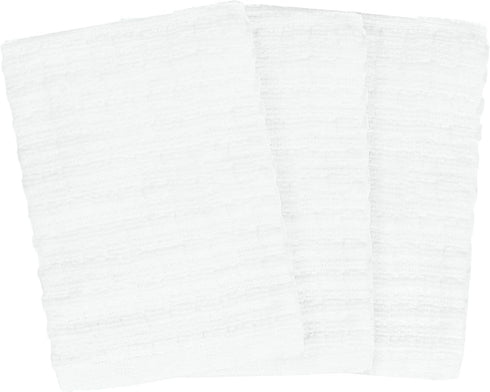Ritz Royale Collection 100% Combed Terry Cotton, Highly Absorbent, Kitchen Dish Cloth Set, 13-3/4" x 12", 3-Pack, Solid, White...