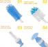 Multifunctional Cleaning Brush, Baby Bottle Brush, Bottle Brush Cleaner (Rotate The suction cup to obtain The small bristle brushes) Set Z, Yellow...