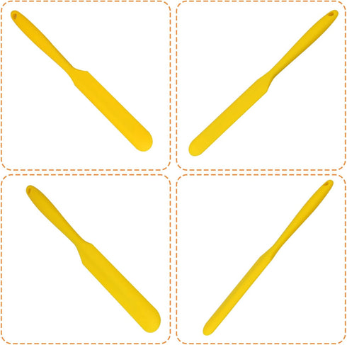 4pcs Silicone Spatula Set Heat Resistant Cake Cream Butter Spatulas Mixing Batter Scraper Non-Stick Flexible Baking Cooking Tool 4 Colors (mix col...