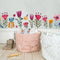 Flowers Wall Decals for Girls Bedroom - Children DIY Wall Art Stickers for Classroom, Nursery, playroom - Preschool Floral Peel and Stick Decor...