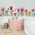 Flowers Wall Decals for Girls Bedroom - Children DIY Wall Art Stickers for Classroom, Nursery, playroom - Preschool Floral Peel and Stick Decor...