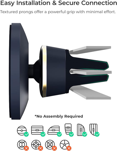 iOttie Velox MagSafe Compatible Air Vent Car Phone Holder. Magnetic Car Phone Mount for MagSafe iPhones including iPhone 12, iPhone 13, iPhone 14,...