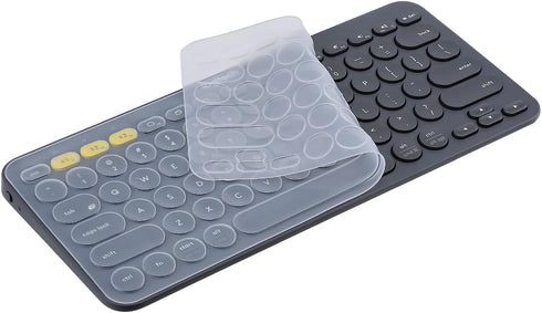 Keyboard Cover for Logitech K380 Multi-Device Bluetooth Keyboard/Pebble Keys 2 K380S Keyboard - Transparent Silicone Keyboard Protector Skin...