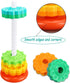 Baby Spinning Stacking Toys, Spin Toys ABS Plastic and Color Rainbow Design Ring Stacker Baby Toys 6 to 12 Months Montessori Educational Learning ...