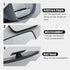 2 PCS HD Convex Wide Angle Looking Glass, 3.74" x 1.41" Rectangular Curved Blind Spot Mirror, General Motors Parking Aid Tool, Compatible with Mos...