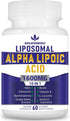 Liposomal Alpha Lipoic Acid 1600mg per Serving, ALA Supplement for Antioxidant Health,Energy and Metabolism-Gluten Free & GMO 60 Capsules...