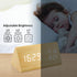 OCT17 Wooden Alarm Clock, Wood Alarm Clock Smart LED Digital Clock for Bedroom/desks, Upgraded with Time Temperature, Adjustable Brightness and Vo...