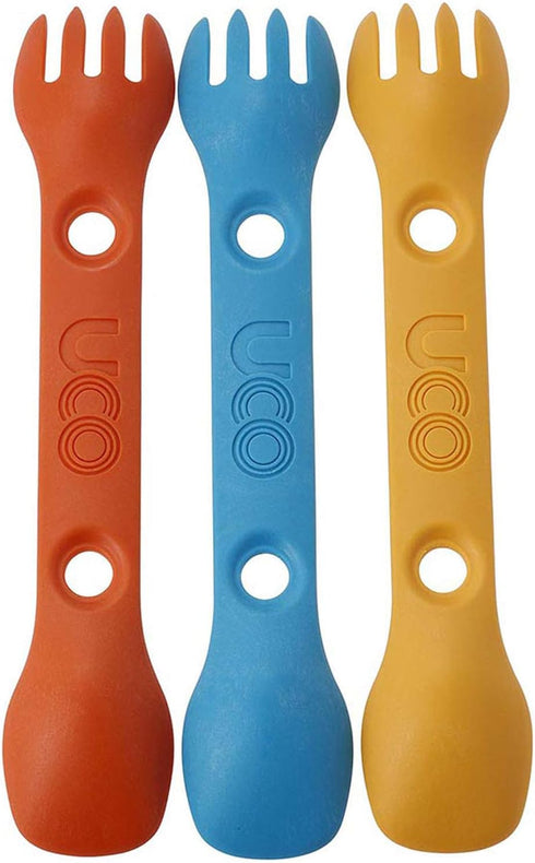 UCO Mini Spork Camping Combo Spoon-Fork Utensil For Kids, 3 Pack...
