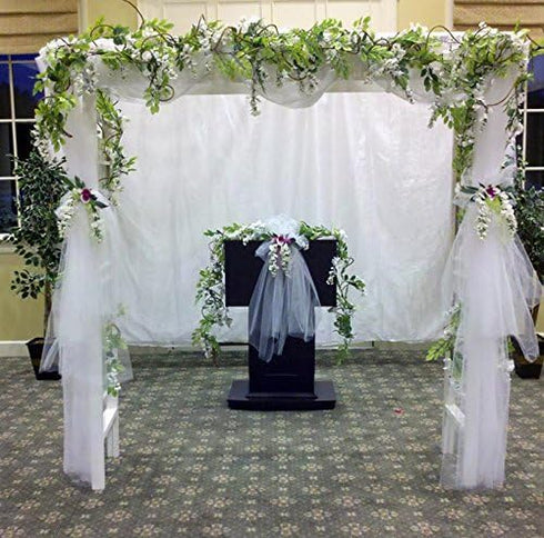 DearHouse 4Pcs 6.6Ft/Piece Artificial Flowers Silk Wisteria Garland Artificial Wisteria Vine Rattan Silk Hanging Flower for Home Garden Outdoor Ce...