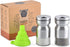 HOME EC Original Glass Salt and Pepper Shakers Set with Adjustable Pour Holes - Stainless Steel Salt Shaker and Pepper Shaker - Farmhouse Salt and...