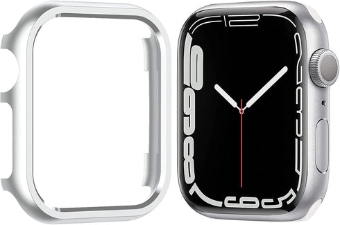 NINKI for Apple Watch 9 Case 45mm Series 8 Series 7 Silver,Aluminium Scratch Resistant Protective Cover for Apple Watch Series 9 45mm Case Metal i...
