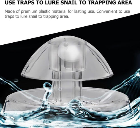 POPETPOP Transparent Snail Catcher Aquarium Snail Traps 2pcs Plastic Fish Tank Snail Catcher Box Transparent Snail Catching Device Leech Planarian...