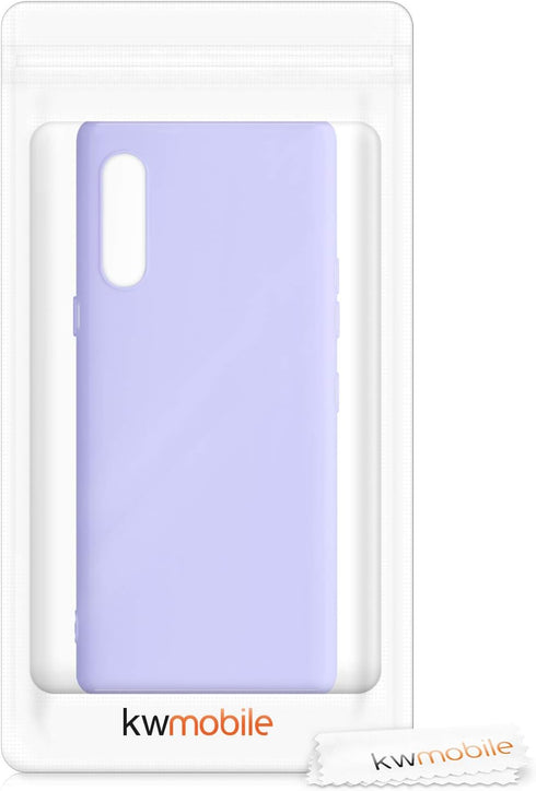 kwmobile Case Compatible with LG Velvet Case - Soft Slim Protective TPU Silicone Cover - Lavender...