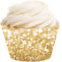 Andaz Press Glitzy Faux Gold Glitter Cupcake Wrapper Decorations, 24-Pack, Not Real Glitter Gold Cupcake Holder Gold Cupcake Wrappers Cupcake Slee...