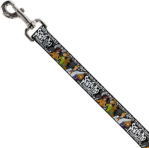 Buckle-Down Pet Leash - SCOOBY DOO Group Pose/Bones - 4 Feet Long - 1" Wide...