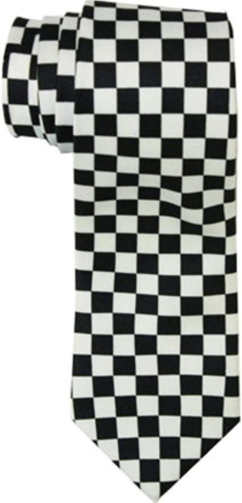 Black and White Checkered Skinny Tie...