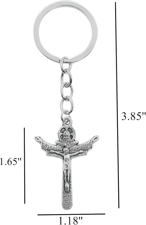 PHAETON 20PCS Cross Keychain Cross Key Chain Cross Keyring Gifts Car Key Chain Ring Holder Souvenir For Gift Jesus Key Rings Religious Favors...