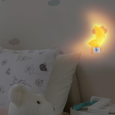 Moon Nightlight for Nursery Decor Nursery Nightlight for Baby Nursery Room Decor Moon Wall Nightlight for Bedroom Moon Wall Lamp Sign Baby Adults ...