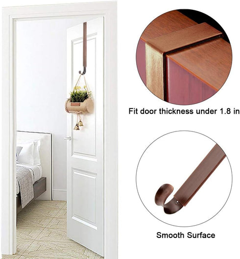 Myfolrena Wreath Hanger (Bronze-1 Pack) - Stainless Steel Adjustable Door Hanger for Front Door, 15-24inch, 20lb Weight Capacity...
