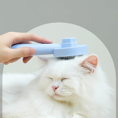 Cat Brush for Shedding,Pet Grooming Self Cleaning Slicker Brush,Removes Mats,Tangles and Loose Hair,Shedding Brush for Short or Long Haired Cats D...