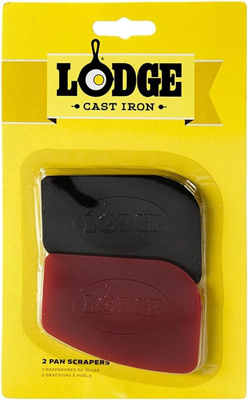 Lodge Polycarbonate Red and Black Pan Scraper, Set of 6...