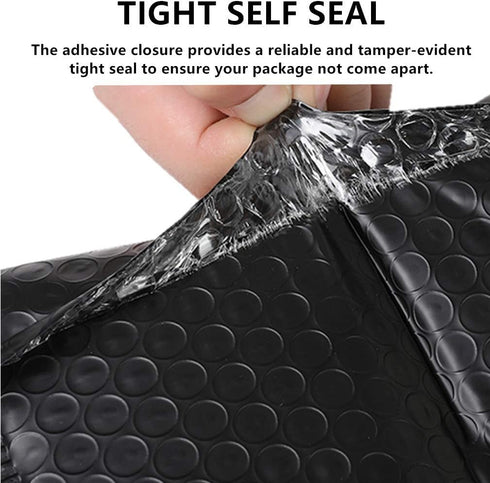 Bubble Mailers 4x6 Inch 12 Pack Small Padded Envelopes Poly Thicken Padded Self Seal Envelopes Bags (Black, 4X6 Inches)...