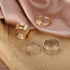 4Pcs Butterfly Band Rings Set for Women,Adjustable Gold Silver Hollow Butterfly Open Ring Matching Stacking Rings for Couples Wedding Jewelry...