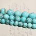 Yochus 8mm Blue turquoises Round Loose Beads Natural Stone Beads for Jewelry Making...
