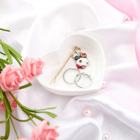 BigNoseDeer Super Cute heart shape Ceramic Sauce Dish,Mini Side Seasoning Dish,Condiment Dishes/Sushi Soy Dipping Bowl,Snack Serving Dishes,Love P...
