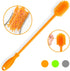 Silicone Bottle Cleaning Brush with Long Handle,12.5" Water Bottle Cleaner for Baby Bottles, Hydro Flask, Sports Bottle, Vase, Glassware, Perfect ...