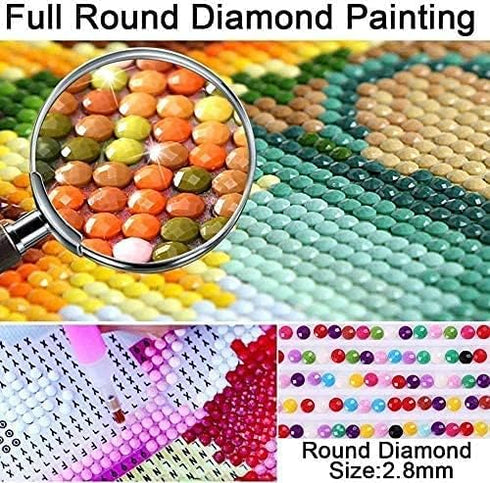 NIUNIU ART Adult DIY 5D Diamond Painting by Number Kits Boxer Dog Round Full Drill Embroidery Cross Stitch Arts Craft Canvas Supply for Home Wall ...