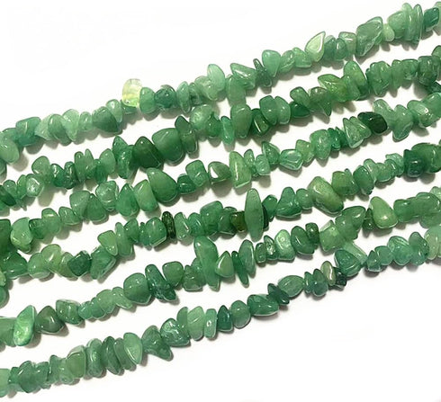 7-8mm Natural Green Aventurine Gemstone Chips Beads Healing Crystals Waist Bracelets Necklace Kit Irregular Stone DIY Crafts Design Jewelry Making...
