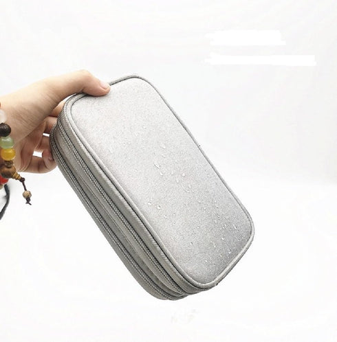 Electronic Organizer Bag, Waterproof Portable Travel Cable Storage Bag, Multifunctional Cord Storage Case for USB Drive, Dard Drive, Power Bank, C...
