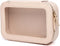 Clear Makeup Bag Travel Case Portable transparent Cosmetic Bag Case Clear Travel Toiletry Makeup Bag for Car with Zipper for Women (A/Pink-1, M)...