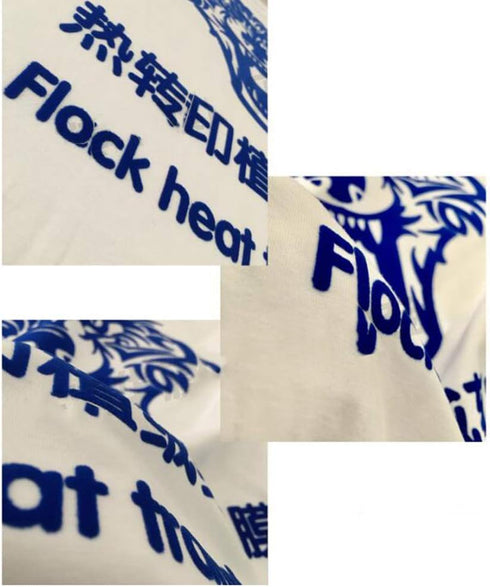 HOHOFILM Blue Flock Heat Transfer Vinyl Flocked HTV Vinyl Sheets 20"x12"Iron on for Tshirt Garment...
