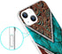 Compatible with iPhone 15 Case, Western Cowhide Turquoise and Brown Animal Print Shockproof Protective Case with Unique Design for Women Girls TPU...