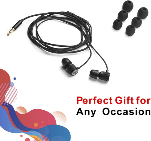 LUDOS Ultra Wired Earbuds in-Ear Headphones, 5 Years Warranty, Earphones with Microphone, Noise Isolating Ear Buds, Memory Foam for iPhone, Samsun...