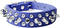 Spiked Dog Collar Soft Pu Leather Mushrooms Rivet Spike Studded Puppy Adjustable Pet Collars for Small Breeds (XS, Dark Blue)...