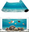 T&H XHome Aquarium Décor Backgrounds Pure Blue Water Pattern Fish Tank Background Aquarium Sticker Wallpaper Decoration Picture PVC Adhesive Poste...