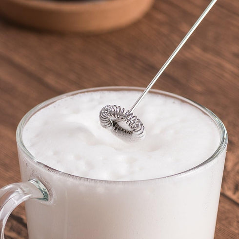 Electric Milk Frother Drink Mixer ROMAUNT Handheld Electric Battery Operated Frother Coffee Stainless Steel Foam Maker Perfect for Espresso, Latte...
